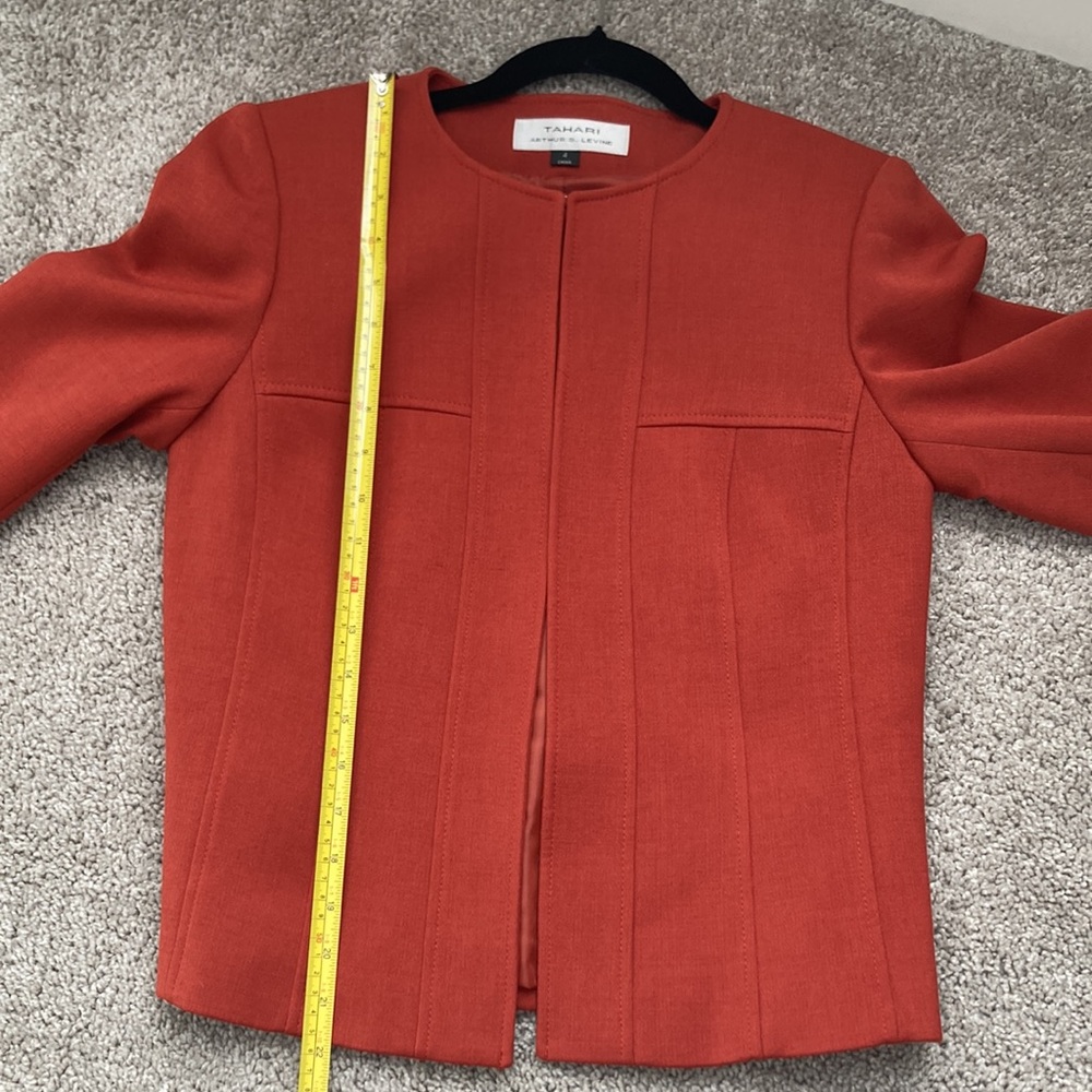 Tahari brown/ orange blazer - Picture 12 of 16